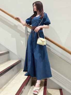 「RESEXXY（リゼクシー）のアイテム（ベルト）」を使った、SANAさん（レディース・152cm）の春コーディネート