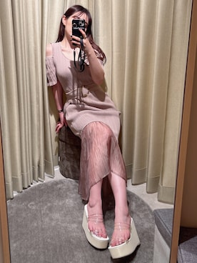 「アイテム（ワンピース）」を使った、SANAさん（レディース・152cm）の夏コーディネート