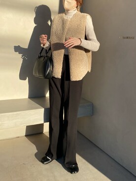 「Amiur（エミレ）のアイテム（その他アウター）」を使った、reinaさん（レディース・164cm）の冬コーディネート
