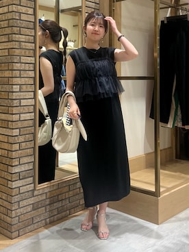 「Chez toi（シェトワ）のアイテム（ワンピース/ドレス）」を使った、manakaさん（レディース・155cm）の春コーディネート