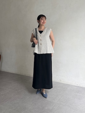 「Chez toi（シェトワ）のアイテム」を使った、manakaさん（レディース・155cm）の春コーディネート