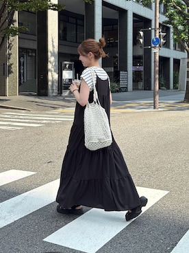 「Chez toi（シェトワ）のアイテム（ワンピース/ドレス）」を使った、manakaさん（レディース・155cm）の夏コーディネート