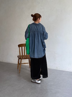 「黒スカート」｜manakaさん（レディース・155cm）の夏コーディネート