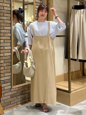 「Chez toi（シェトワ）のアイテム（ワンピース/ドレス）」を使った、manakaさん（レディース・155cm）の春コーディネート