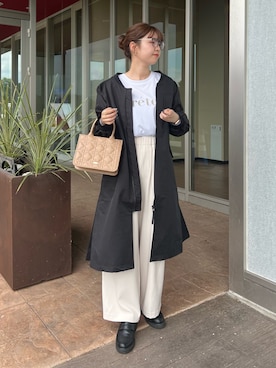 「Chez toi（シェトワ）のアイテム（MA-1）」を使った、manakaさん（レディース・155cm）の秋コーディネート