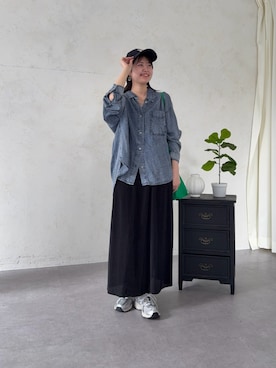 「Chez toi（シェトワ）のアイテム」を使った、manakaさん（レディース・155cm）の春コーディネート