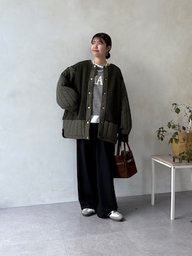 「アイテム（その他アウター）」を使った、manakaさん（レディース・155cm）の冬コーディネート