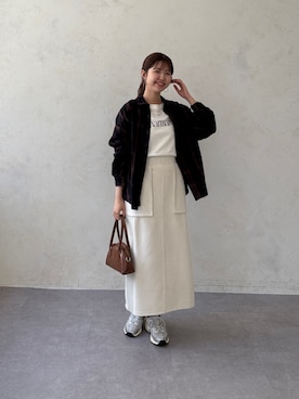 「ナロースカート」｜manakaさん（レディース・155cm）の秋コーディネート