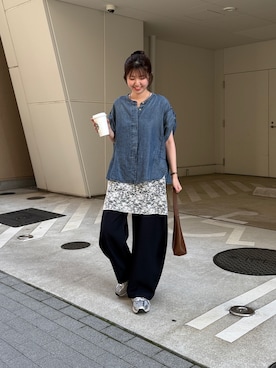 「Chez toi（シェトワ）のアイテム」を使った、manakaさん（レディース・155cm）の春コーディネート