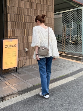 「ぺプラムトップス」｜manakaさん（レディース・155cm）の夏コーディネート