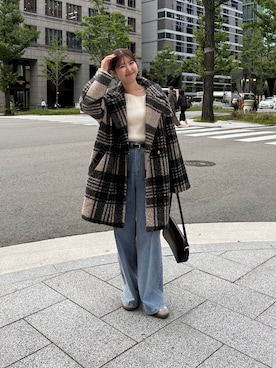 「クリスマス」｜「アイテム（その他アウター）」を使った、manakaさん（レディース・155cm）の秋コーディネート