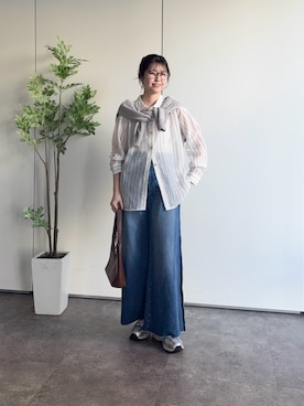 「Chez toi（シェトワ）のアイテム」を使った、manakaさん（レディース・155cm）の春コーディネート