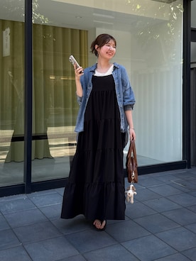 「アイテム（ニット/セーター）」を使った、manakaさん（骨格ウェーブ・レディース・155cm）の夏コーディネート
