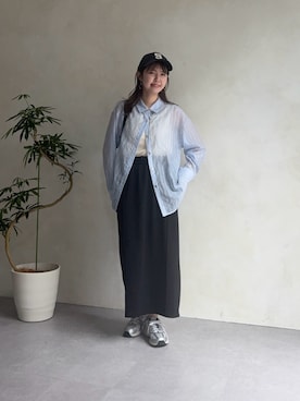 「Chez toi（シェトワ）のアイテム」を使った、manakaさん（レディース・155cm）の春コーディネート