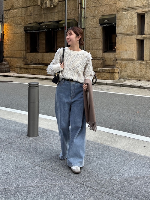 シャギーフリンジニットプルオーバー