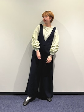 「Chez toi（シェトワ）のアイテム（アクセサリー）」を使った、manakaさん（レディース・155cm）の冬コーディネート