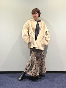 「CPCM（シーピーシーエム）のアイテム（ムートンコート）」を使った、manakaさん（レディース・155cm）の冬コーディネート