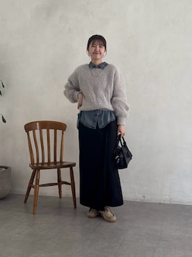 「ナロースカート」｜manakaさん（レディース・155cm）の秋コーディネート