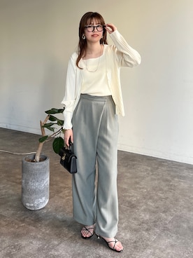 「Chez toi（シェトワ）のアイテム」を使った、manakaさん（骨格ストレート・レディース・155cm）の春コーディネート