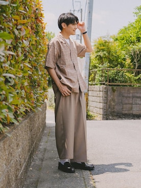 「SETTO（セット）のアイテム（トップス）」を使った、ryujiさん（メンズ・172cm）の春コーディネート