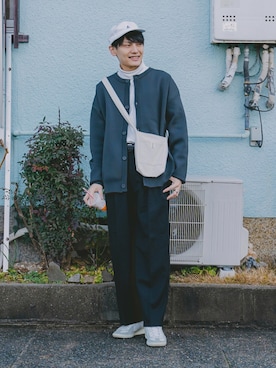 「KANGOL（カンゴール）のアイテム（キャップ）」を使った、ryujiさん（メンズ・172cm）の冬コーディネート