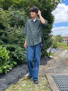 「フレアデニム」｜ryujiさん（メンズ・172cm）の夏コーディネート