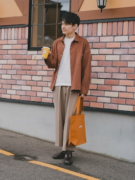 「靴下チラ見せ」｜「アイテム（ジャケット/アウター）」を使った、ryujiさん（メンズ・172cm）の春コーディネート