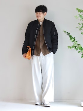 「アイテム（MA-1）」を使った、ryujiさん（メンズ・172cm）の冬コーディネート