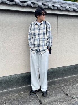 「DEVICE（デバイス）の【WEARISTA こーせ ×DEVICE コラボ】Rename フロントバックル ショルダーバッグ（ショルダーバッグ）」を使った、ryujiさん（メンズ・172cm）の秋コーディネート