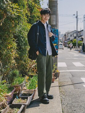 「DEVICE（デバイス）の【WEARISTA こーせ ×DEVICE コラボ】Rename フロントバックル ショルダーバッグ（ショルダーバッグ）」を使った、ryujiさん（メンズ・172cm）の春コーディネート
