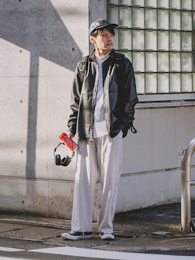 「JUNRED（ジュンレッド）のアイテム（キャップ）」を使った、ryujiさん（メンズ・172cm）の冬コーディネート
