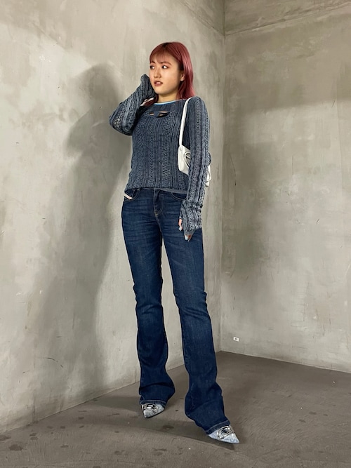 【DIESEL】クロシェ編みロングスリーブニットトップ DIESEL（ディーゼル）の「レディース 長袖ニットトップス