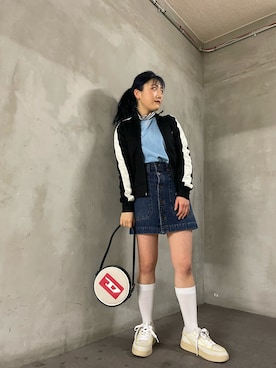 「DIESEL（ディーゼル）のアイテム（スカート）」を使った、サナさん（レディース・149cm）の冬コーディネート