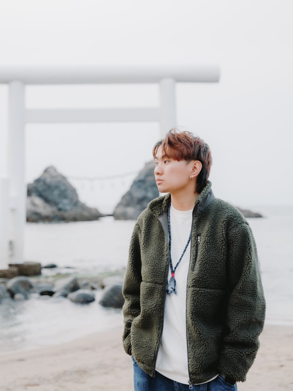「MUJI」｜「MUJI Laboのアイテム（ジャケット/アウター、グリーン系）」を使った、CURTIS さん（メンズ・174cm）の春コーディネートの1枚目の写真