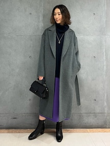 DES PRES（デ・プレ）の「ウールアルパカモヘヤシャギー ベルテッド