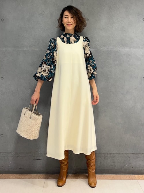 TOMORROWLAND ジャンバースカート セール】 ウールドライ バックタックジャンパースカート （ミニ