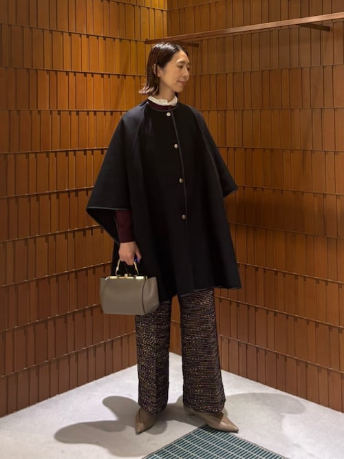 別注】MACKINTOSH SANQUHAR EX ケープコート（ノーカラーコート