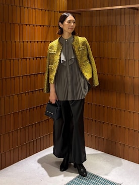 「BALLSEY（ボールジィ）のアイテム（ノーカラージャケット）」を使った、Takagi_TOMORROWLANDさん（レディース・167cm）の夏コーディネート