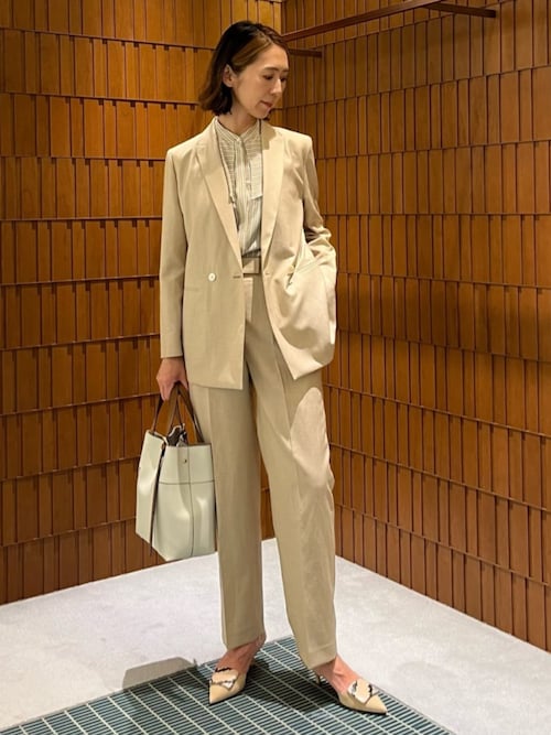 Sportmax ダブルブレストジャケット ベージュ FW24/25 一番の贈り物 ライトベージュ テーラードジャケット ダブル