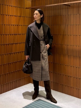 「アイテム（ピーコート）」を使った、Takagi_TOMORROWLANDさん（レディース・167cm）の秋コーディネート