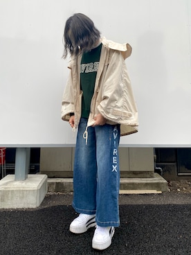 「仙台」｜「アイテム（ブルゾン）」を使った、itoさん（レディース・162cm）の春コーディネート