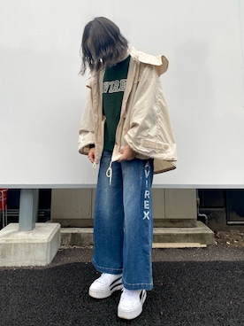 itoさんの「TYPE BLUE WIDE DENIM PANTS/ タイプブルー ワイドデニムパンツ」を使ったコーディネート