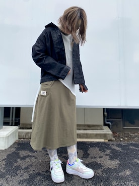 「仙台」｜「アイテム（デニムジャケット）」を使った、itoさん（レディース・162cm）の春コーディネート
