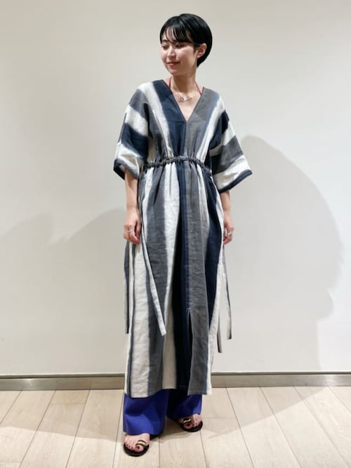 トゥモローランド　Ballsey 新品未使用　ストライプ　ワンピース セール】DOU BOCHI Vネック ストライプワンピース（ワンピース