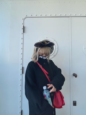 「Heather（ヘザー）のアイテム（ステンカラーコート）」を使った、🦎さん（レディース・155cm）の冬コーディネート