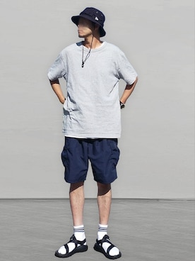 「SUUNTO（スント）のアイテム」を使った、北极さん（メンズ・178cm）の夏コーディネート