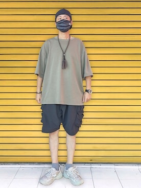 「GOOPiMADE」｜「アイテム（アクセサリー）」を使った、北极さん（メンズ・178cm）の夏コーディネート
