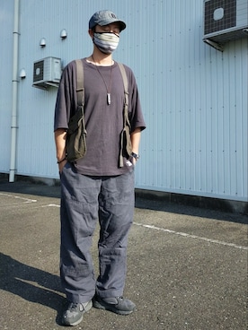 「ARMY TWILL（アーミーツイル）のアイテム（トップス）」を使った、北极さん（メンズ・178cm）の夏コーディネート