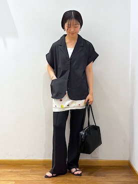 「GLOBAL WORK（グローバルワーク）のアイテム（パンツ）」を使った、カナさん（レディース・158cm）の夏コーディネート
