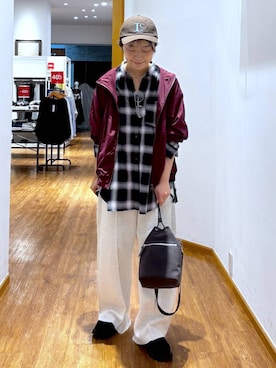 「GLOBAL WORK（グローバルワーク）のアイテム（ブルゾン）」を使った、カナさん（レディース・158cm）の秋コーディネート